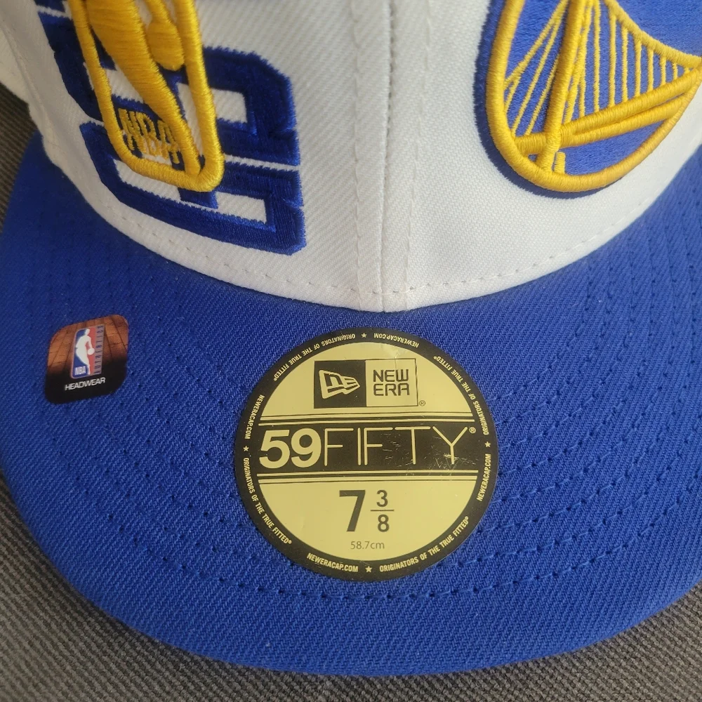 Golden State Warriors New Era  NBA On Stage Draft 59FIFTY Fitted Hat - Cream - Picture 2 of 4